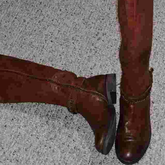 Brown Leather Knee-High Boots - Picture 6 of 7